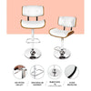 Artiss Set of 2 Wooden Gas Lift Bar Stool - White and Chrome Deals499