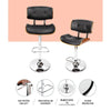 Artiss Set of 2 Wooden Gas Lift Bar Stools - Black and Chrome Deals499