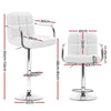 Artiss Set of 4 Bar Stools Gas lift Swivel - Steel and White Deals499