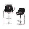 Artiss Set of 4 Bar Stools PU Leather Diamond Style - Black Deals499