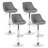Artiss Set of 4 Bar Stools PU Leather Diamond Style - Grey Deals499