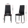 Artiss Set of 4 Dining Chairs PVC Leather - Black Deals499