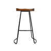 Artiss Set of 4 Elm Wood Backless Bar Stools 75cm - Black Deals499