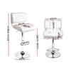 Artiss Set of 4 PU Leather Gas Lift Bar Stools - White and Chrome Deals499