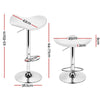 Artiss Set of 4 Swivel Bar Stools - White Deals499