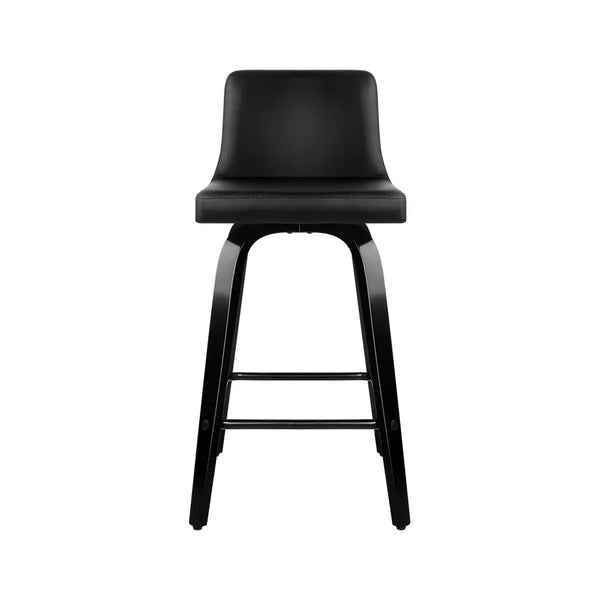 Artiss Set of 4 Wooden PU Leather Bar Stool - Black Deals499
