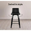 Artiss Set of 4 Wooden PU Leather Bar Stool - Black Deals499
