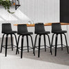 Artiss Set of 4 Wooden PU Leather Bar Stool - Black Deals499