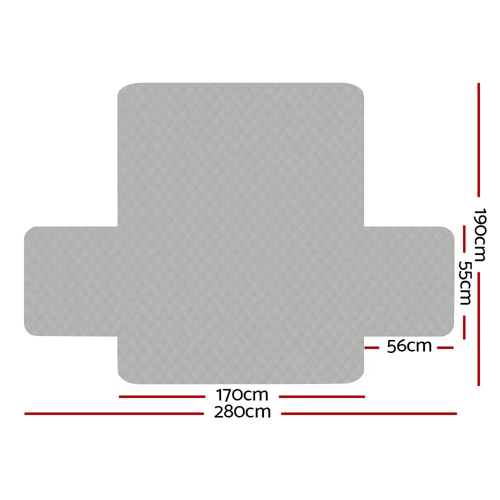 Artiss Sofa Cover Quilted Couch Covers Lounge Protector Slipcovers 3 Seater Grey Deals499