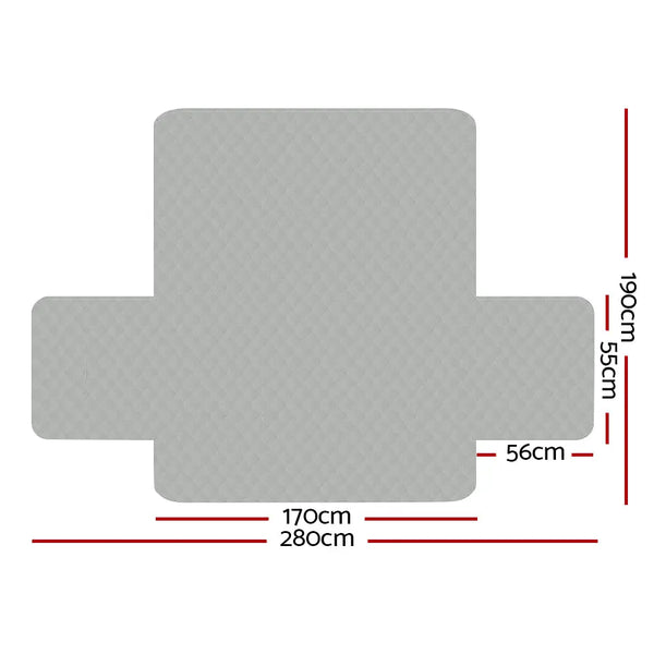 Artiss Sofa Cover Quilted Couch Covers Lounge Protector Slipcovers 3 Seater Grey Deals499
