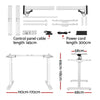 Artiss Standing Desk Adjustable Height Desk Dual Motor Electric White Frame Oak Desk Top 140cm Deals499