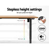 Artiss Standing Desk Adjustable Height Desk Electric Motorised Black Frame Oak Desk Top 140cm Deals499