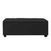 Artiss Storage Ottoman Blanket Box Black Fabric Footstool Chest Couch Seat Toy Deals499