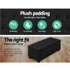 Artiss Storage Ottoman Blanket Box Black Fabric Footstool Chest Couch Seat Toy Deals499