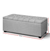 Artiss Storage Ottoman Footstool Blanket Box Foot Stool Bench Toy Seat Grey Deals499