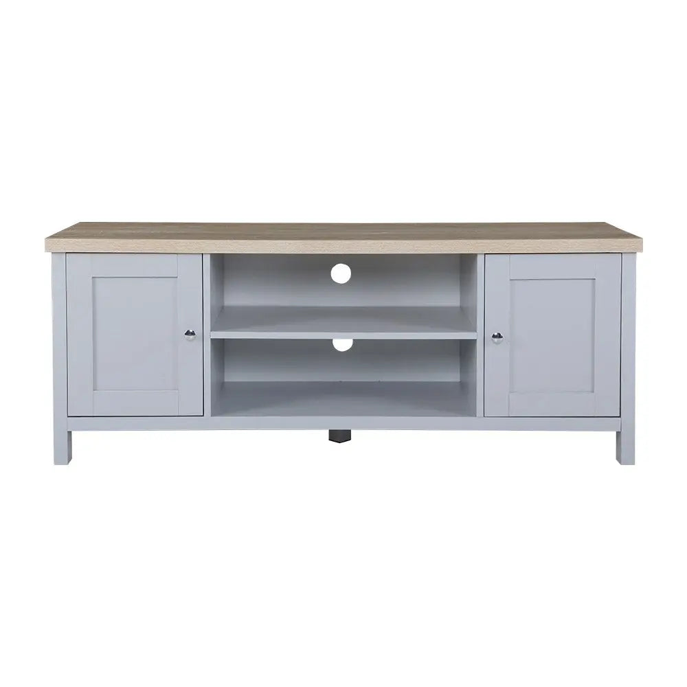 Artiss TV Cabinet Entertainment Unit Stand French Provincial Storage Shelf Wooden 130cm Grey Deals499