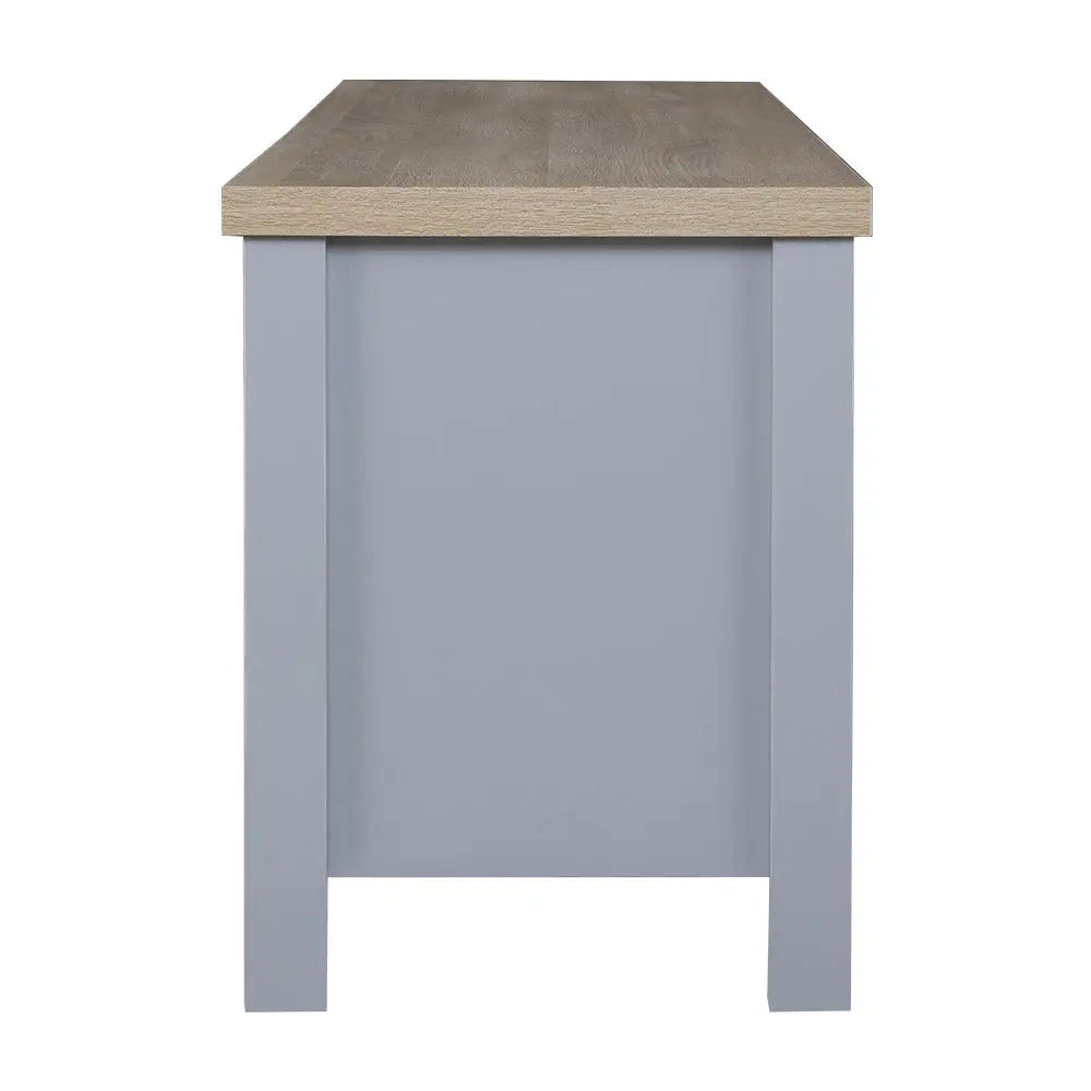 Artiss TV Cabinet Entertainment Unit Stand French Provincial Storage Shelf Wooden 130cm Grey Deals499