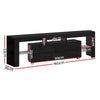 Artiss TV Cabinet Entertainment Unit Stand RGB LED Gloss Furniture 160cm Black Deals499