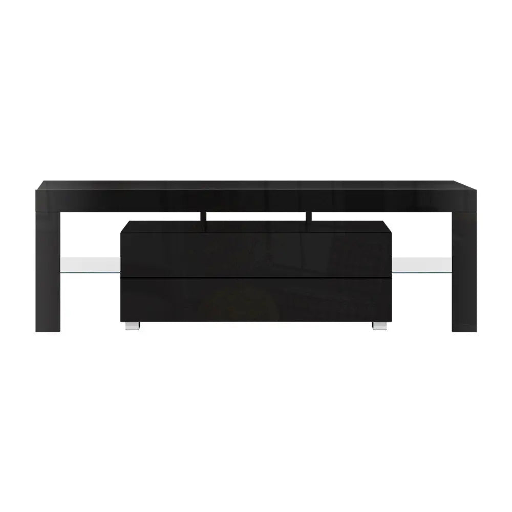 Artiss TV Cabinet Entertainment Unit Stand RGB LED Gloss Furniture 160cm Black Deals499