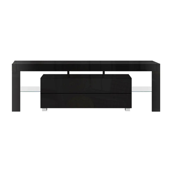 Artiss TV Cabinet Entertainment Unit Stand RGB LED Gloss Furniture 160cm Black Deals499