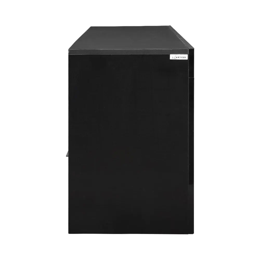 Artiss TV Cabinet Entertainment Unit Stand RGB LED Gloss Furniture 160cm Black Deals499