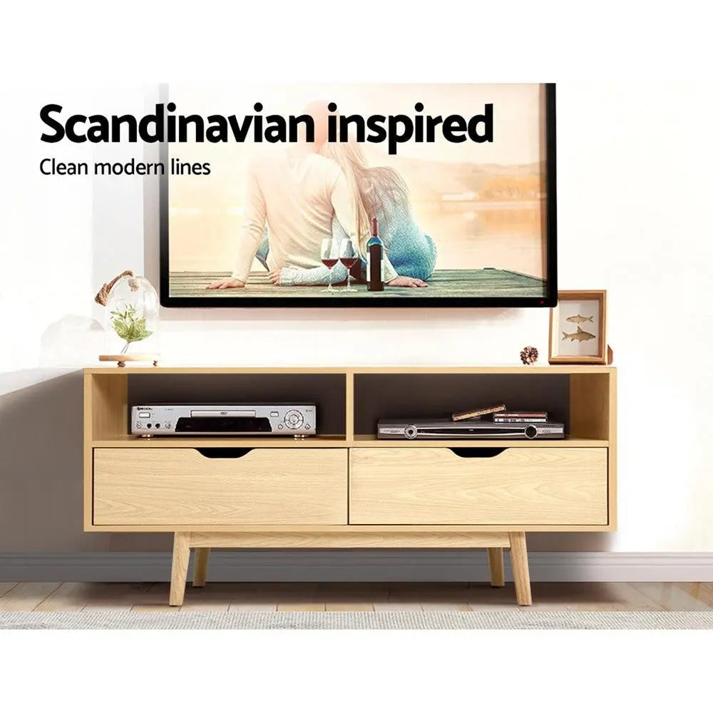 Artiss TV Cabinet Entertainment Unit Stand Wooden Storage 120cm Scandinavian Deals499