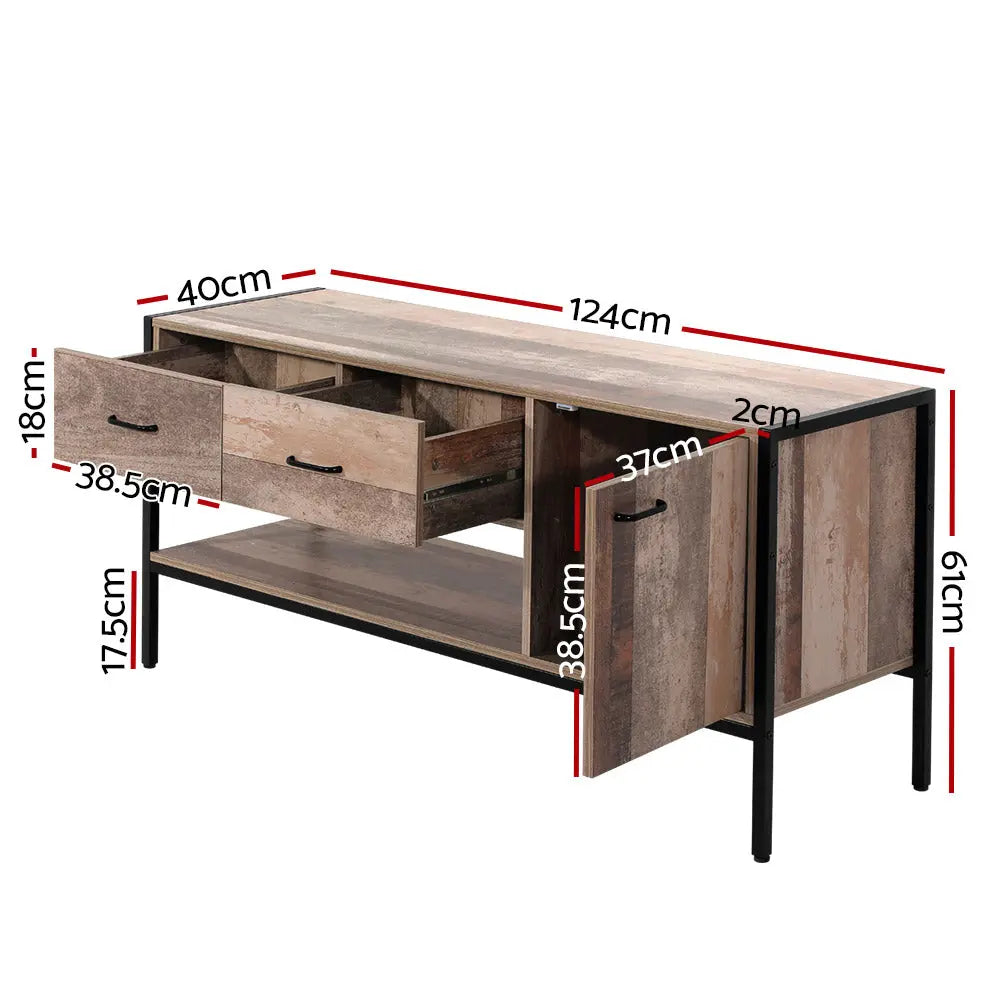 Artiss TV Stand Entertainment Unit Storage Cabinet Industrial Rustic Wooden 120cm Deals499