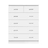 Artiss Tallboy Dresser Table 6 Chest of Drawers Cabinet Bedroom Storage White Deals499