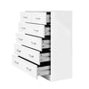 Artiss Tallboy Dresser Table 6 Chest of Drawers Cabinet Bedroom Storage White Deals499