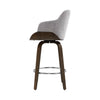 Artiss Velvet Bar Stool Swivel - Grey and Wood Deals499