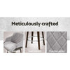 Artiss Velvet Bar Stool Swivel - Grey and Wood Deals499