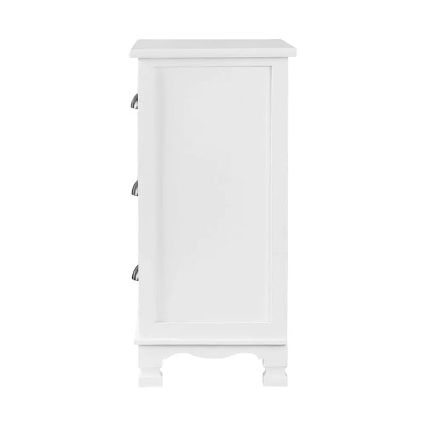 Artiss Vintage Bedside Table Chest Storage Cabinet Nightstand White Deals499