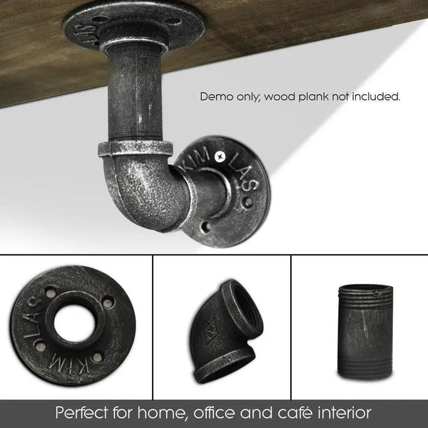 Artiss Wall Shelves Industrial Display Bookshelf DIY Pipe Shelf Rustic Brackets Deals499