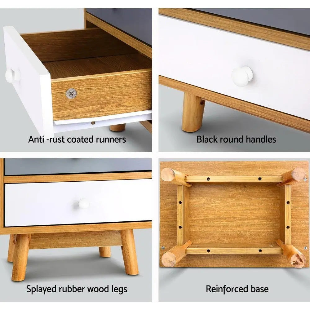 Artiss Wooden Bedside Table Deals499