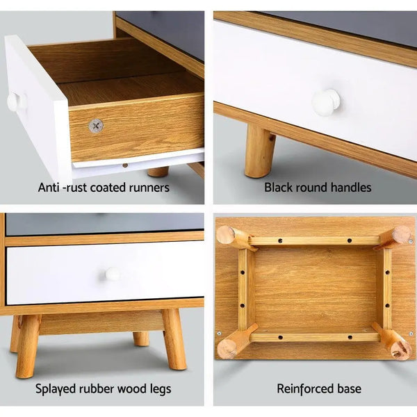 Artiss Wooden Bedside Table Deals499