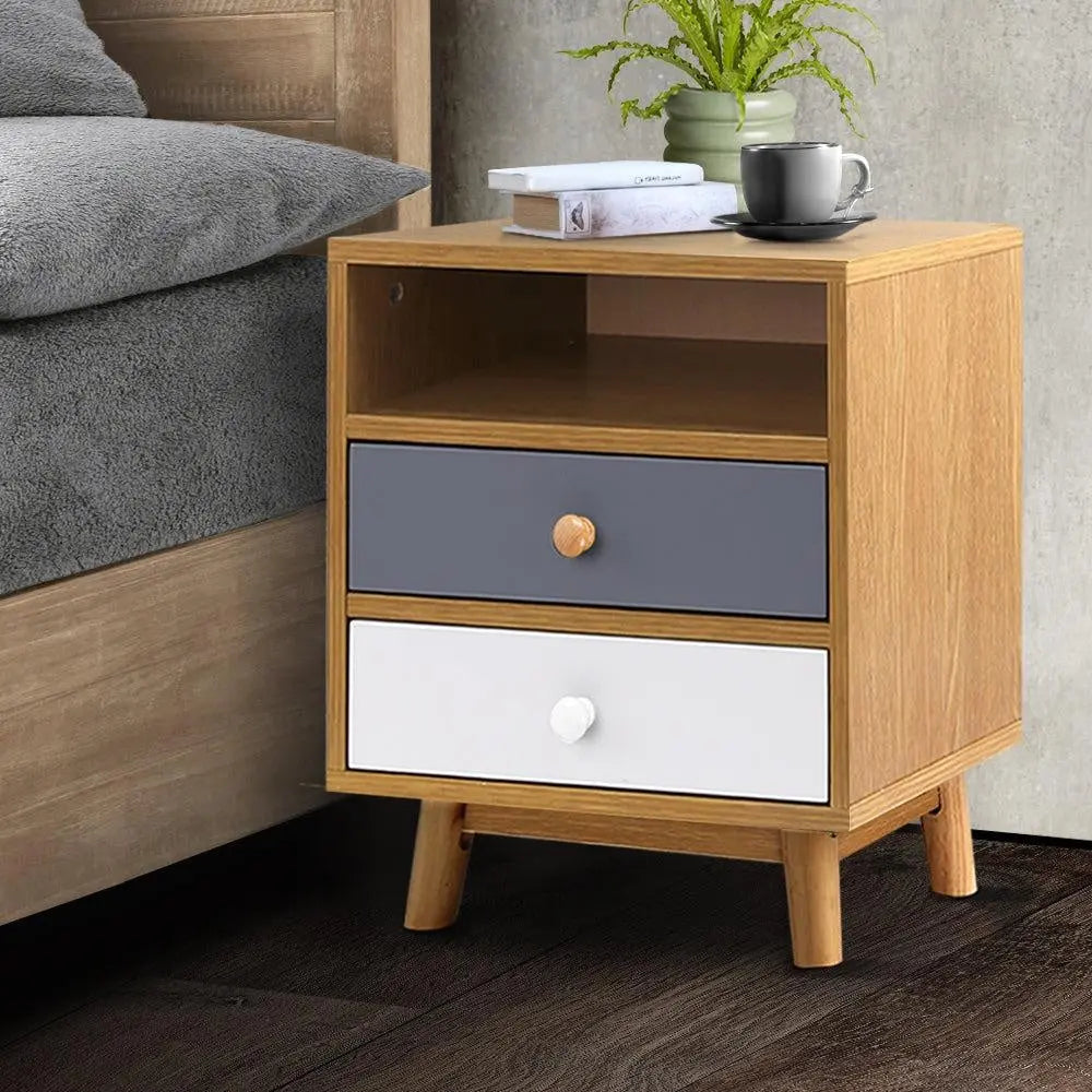 Artiss Wooden Bedside Table Deals499