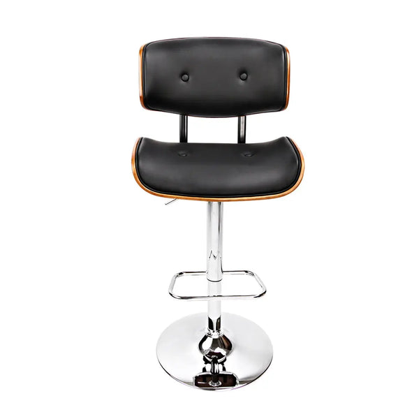 Artiss Wooden Gas Lift Bar Stool - Black and Chrome Deals499