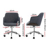 Artiss Wooden Office Chair Computer Gaming Chairs Executive Fabric Grey Deals499