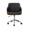 Artiss Wooden Office Chair Fabric Seat Black from Deals499 at Deals499