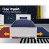 Artiss Wooden Trundle Bed Frame Timber Slat King Single Size White Deals499