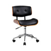 Artiss Wooden & PU Leather Office Desk Chair - Black Deals499