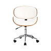 Artiss Wooden & PU Leather Office Desk Chair - White Deals499