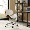 Artiss Wooden & PU Leather Office Desk Chair - White Deals499