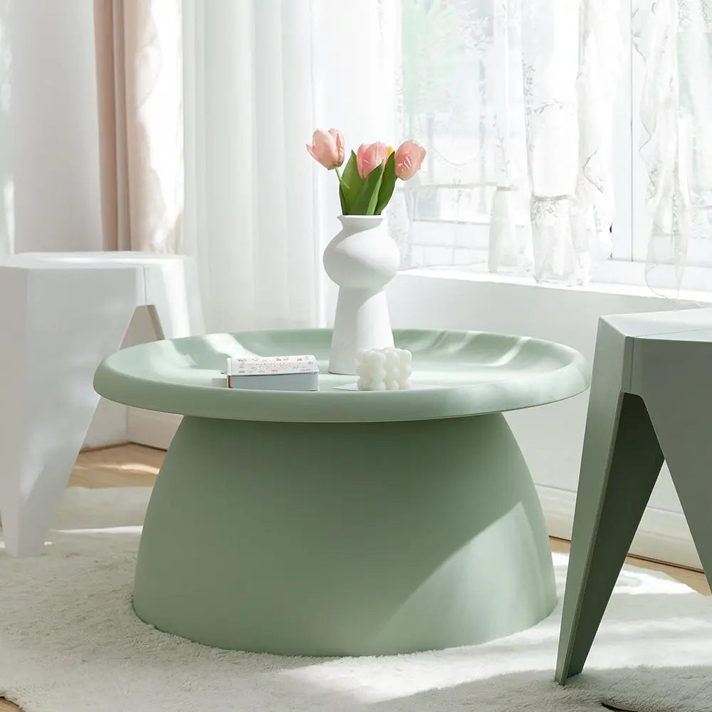 ArtissIn Coffee Table Mushroom Nordic Round Large Side Table 70CM Green Deals499