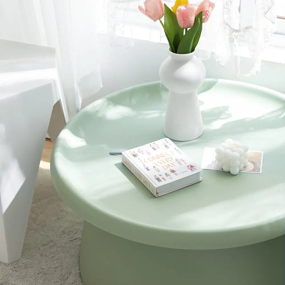 ArtissIn Coffee Table Mushroom Nordic Round Large Side Table 70CM Green Deals499