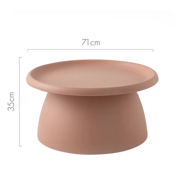 ArtissIn Coffee Table Mushroom Nordic Round Large Side Table 70CM Pink Deals499