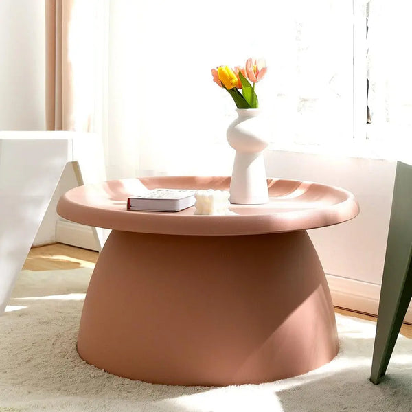 ArtissIn Coffee Table Mushroom Nordic Round Large Side Table 70CM Pink Deals499