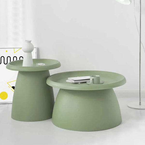 ArtissIn Coffee Table Mushroom Nordic Round Small Side Table 50CM Green Deals499