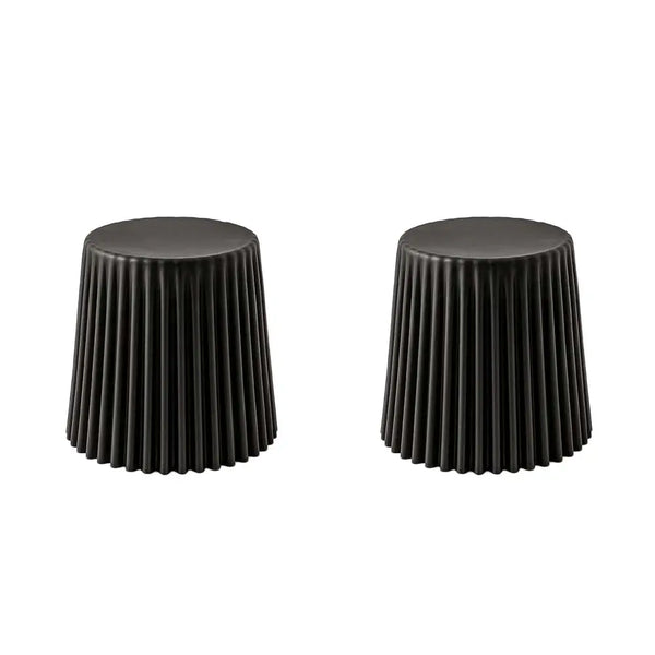 ArtissIn Set of 2 Cupcake Stool Plastic Stacking Stools Chair Outdoor Indoor Black Deals499