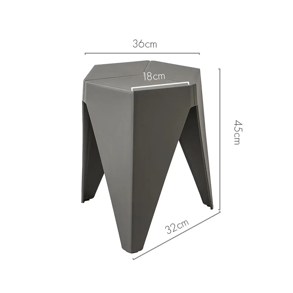 ArtissIn Set of 2 Puzzle Stool Plastic Stacking Stools Chair Outdoor Indoor Grey Deals499